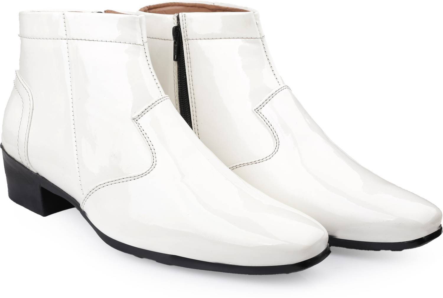 YUVRATO BAXI Men's White Ankle Boot - Image 1