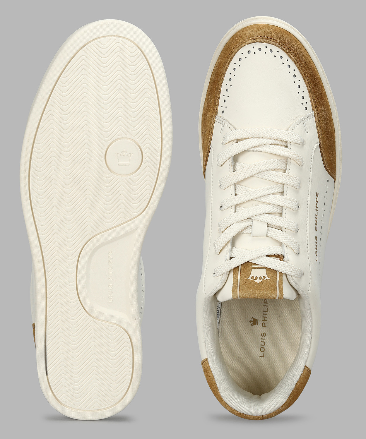 Image of Louis Philippe Sport Lace Up For Men (Off White, 7)