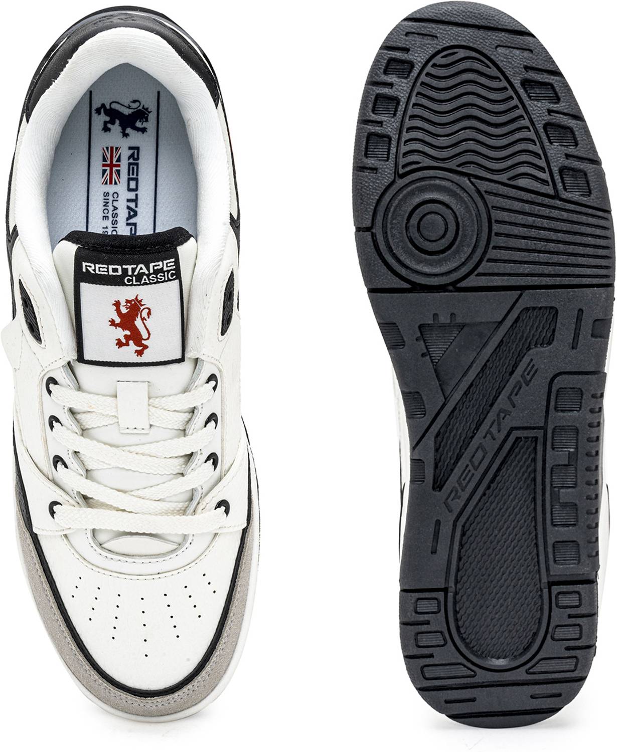 RED TAPE Black and White Men's Shoes - Image 5