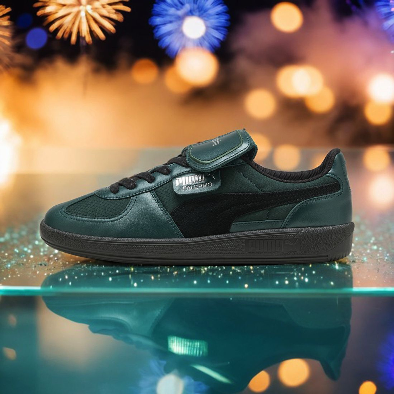 Image of PUMA Palermo 2 HARRY POTTER Sneakers For Women (Green, 4)
