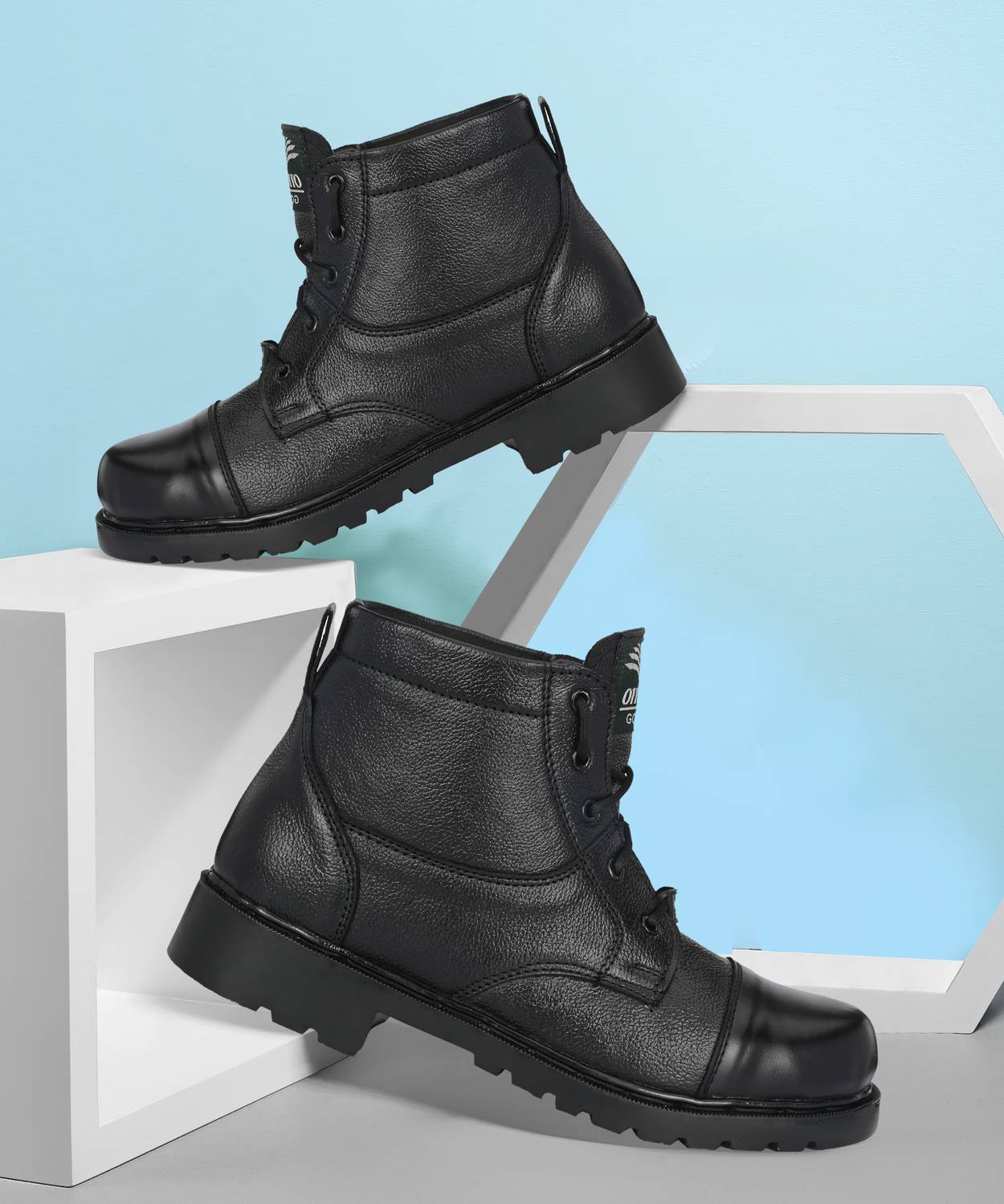 【Special Price】 悪魔撲殺箱(goat type)オブジェ OMEE GOLD Men's Black NCC/Military/Army Genuine Leather Boots