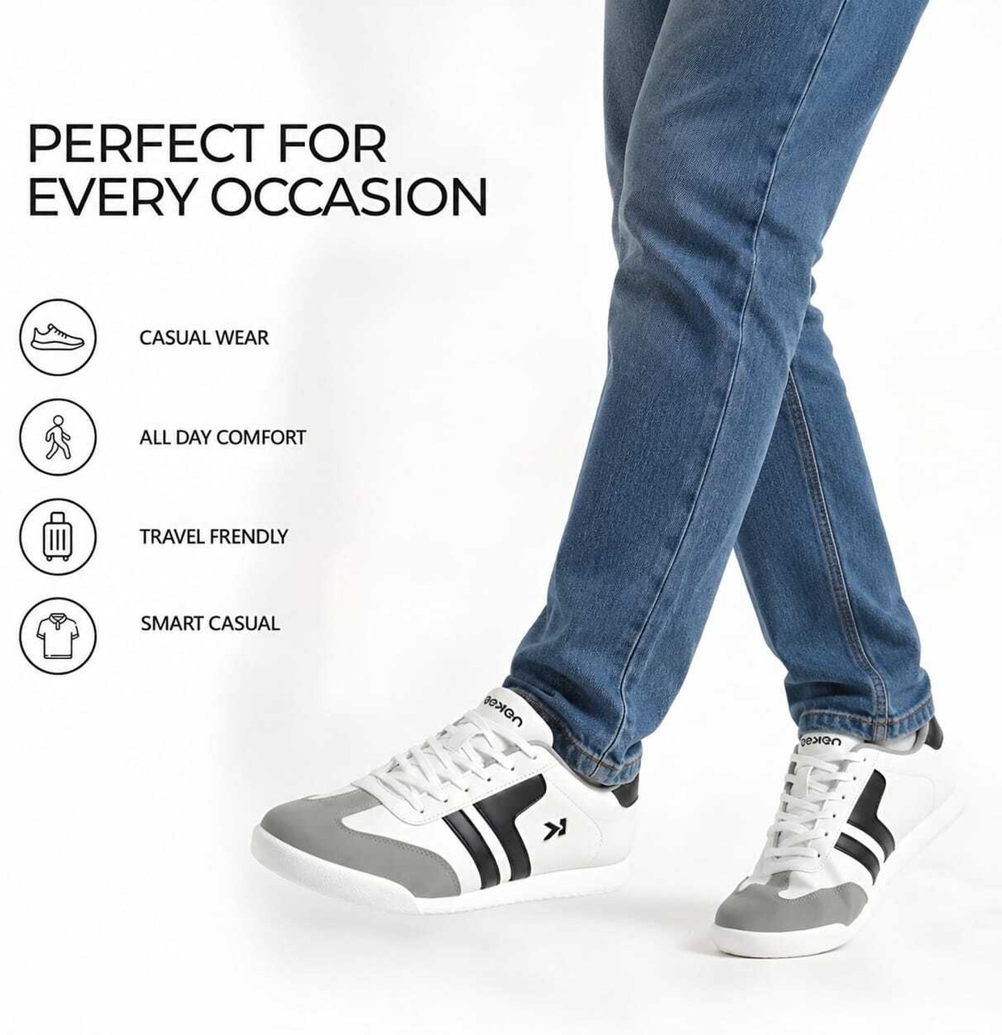 Image of Paragon Men's Sneakers | Lightweight, Soft Cushioned & Better Grip | Daily Wear Sneakers For Men