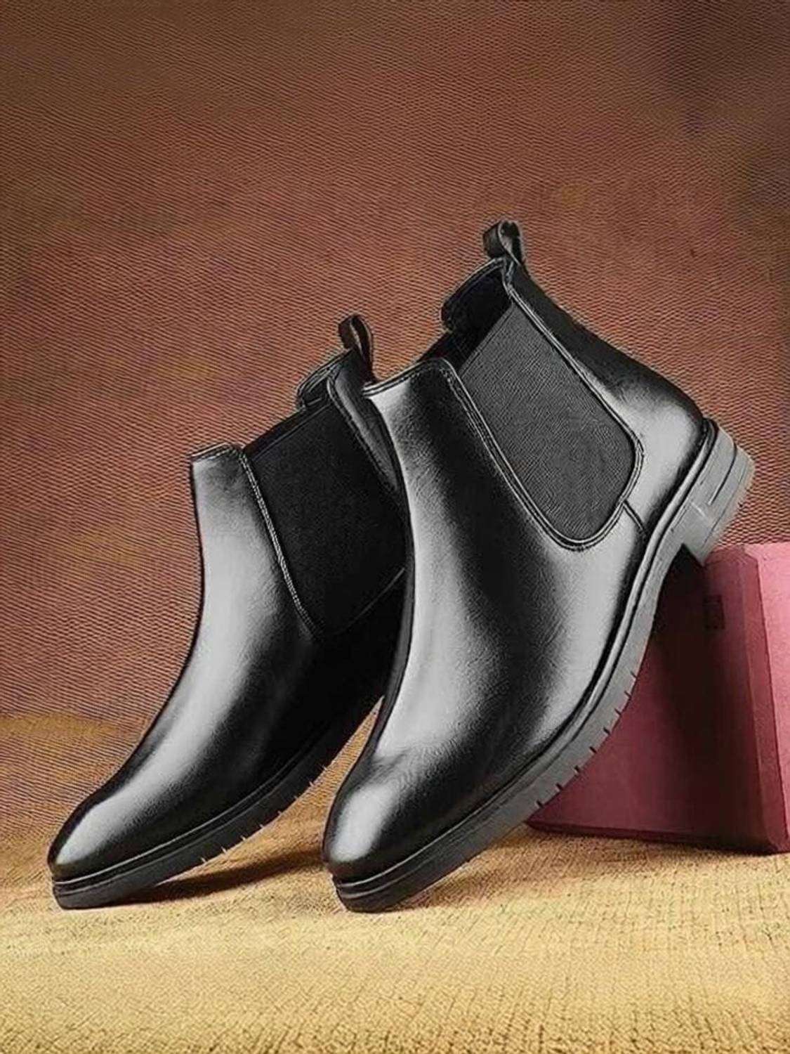 RAVDI Men Black Boots