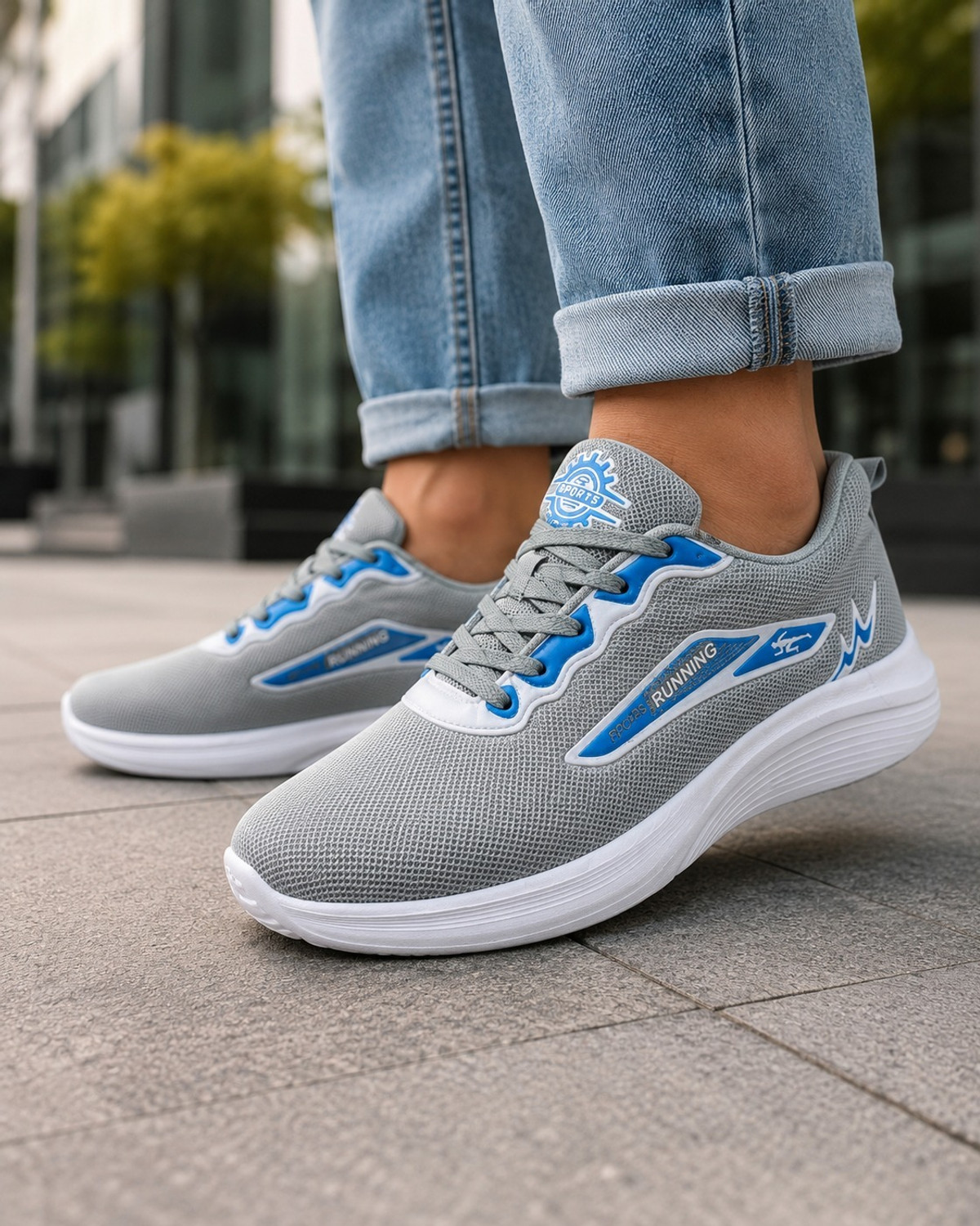Image of HACCA BACCA Stylish Grey Casual Sneakers For Women