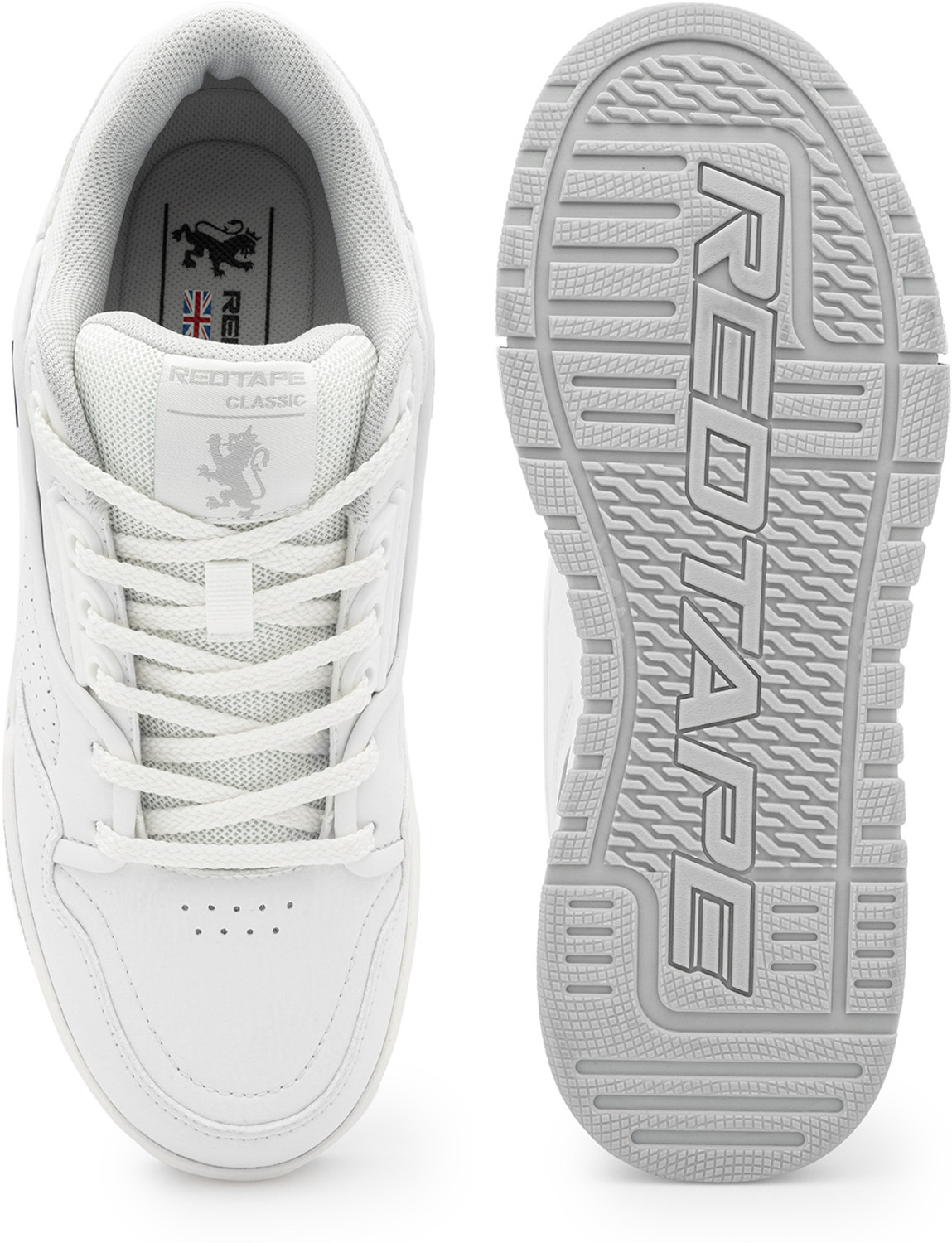 Image of RED TAPE Low Cut Sneaker for Men in White Grey | Sneaker Sneakers For Men