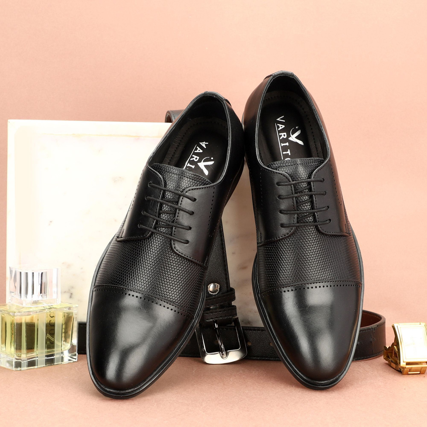 Image of Varito 100 % Genuine Leather Officer Class Formal Derby For Men