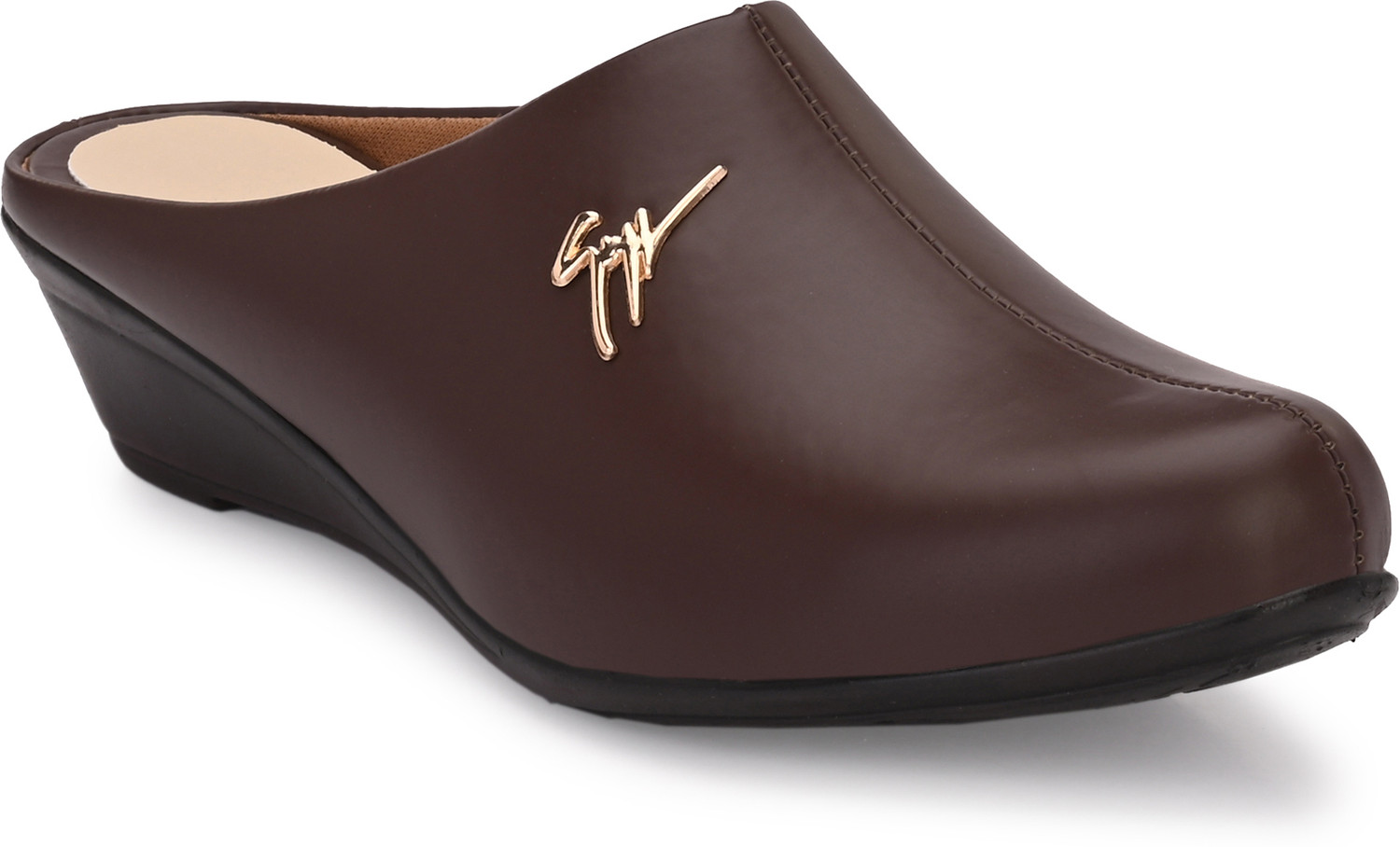 Image of FOOTLOOSE Women Flats Comfortable Slip On Backless Pointed Toe Mules Shoes Casuals For Women