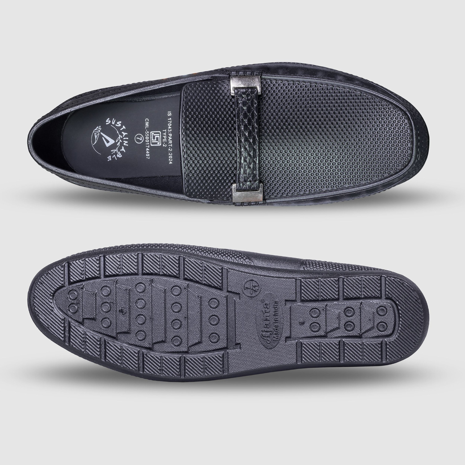 Image of AJANTA Ajanta Loafer Shoes, Lightweight Moccasin for Office & Casual, Waterproof Loafers For Men