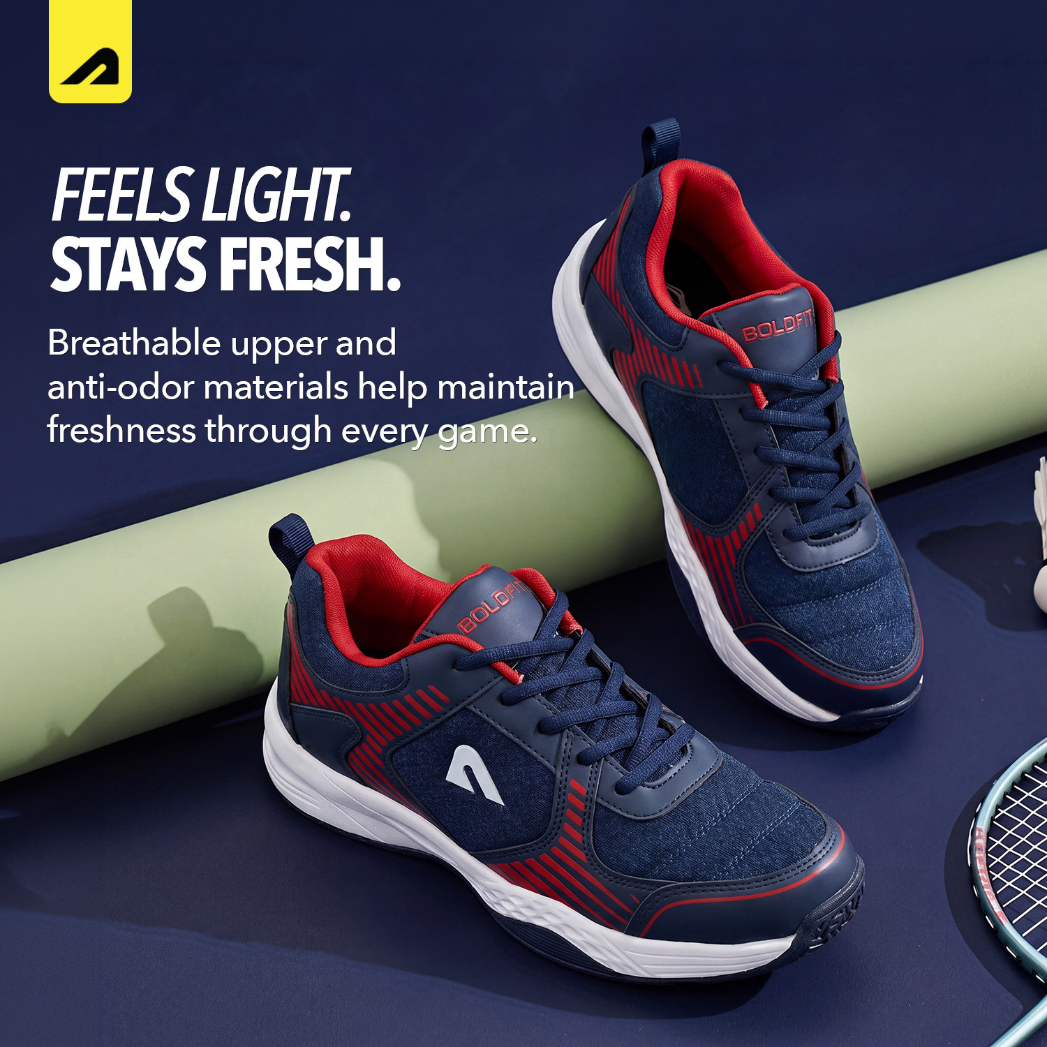 Image of BOLDFIT Hawkeye 2.0 Badminton shoes for men anti skid non marking indoor badminton Badminton Shoes For Men