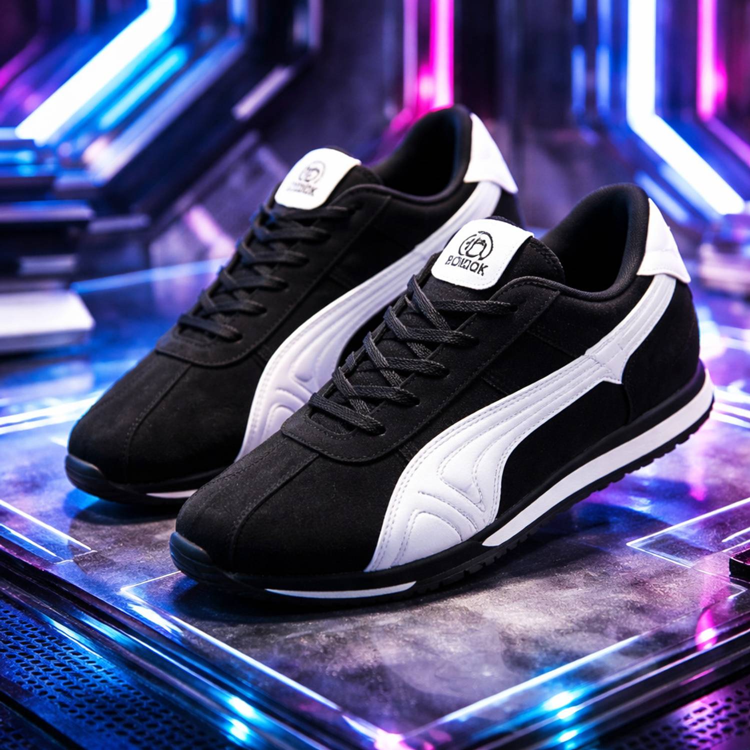 VEXIMO Men Black Sneakers - Image 1