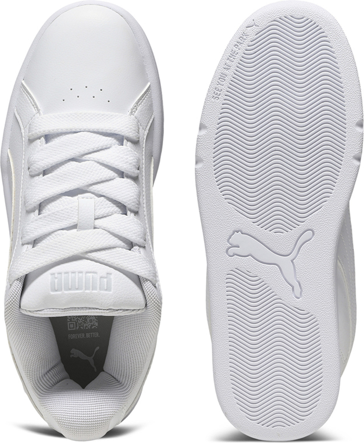 Image of PUMA Park Lifestyle Easy Sneakers For Unisex (White, 7)
