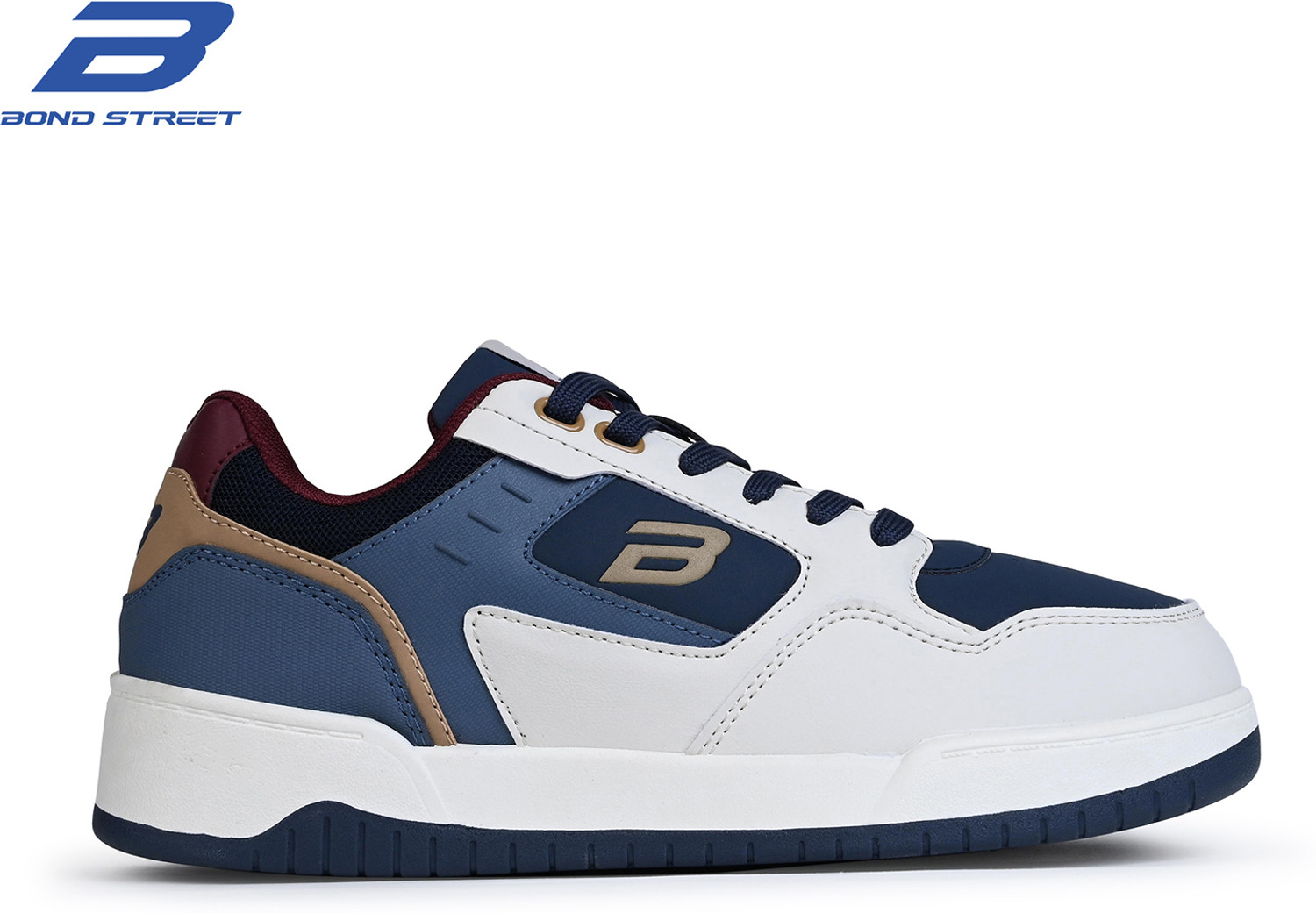 Image of Bond Street Men's Blue & Brown Casual Sneakers Sneakers For Men