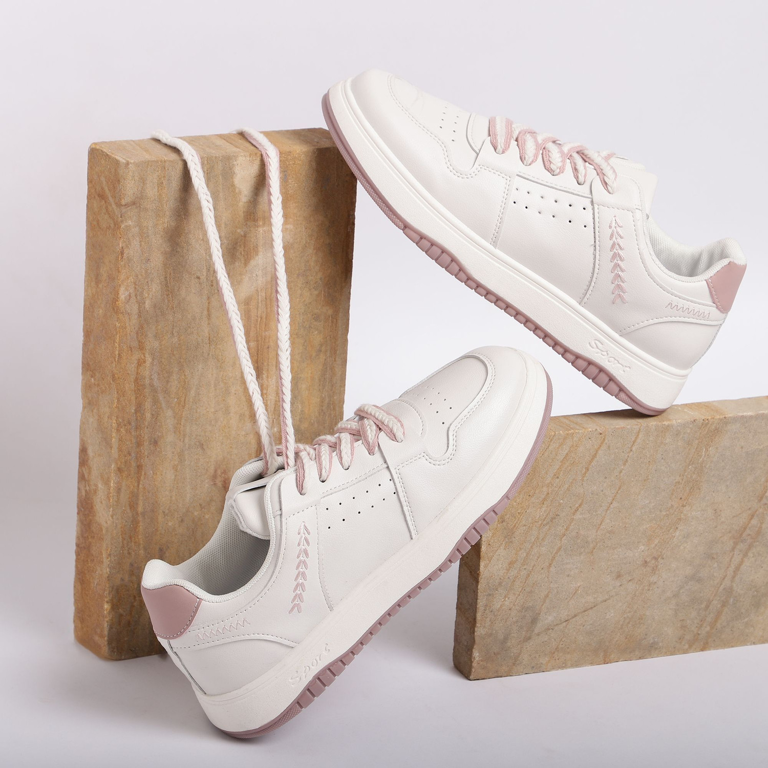 Image of OZZOH Casual Sneaker Shoes|Stylish And Comfortable Lace-Up Style Soft Cushioned Insole Sneakers For Women