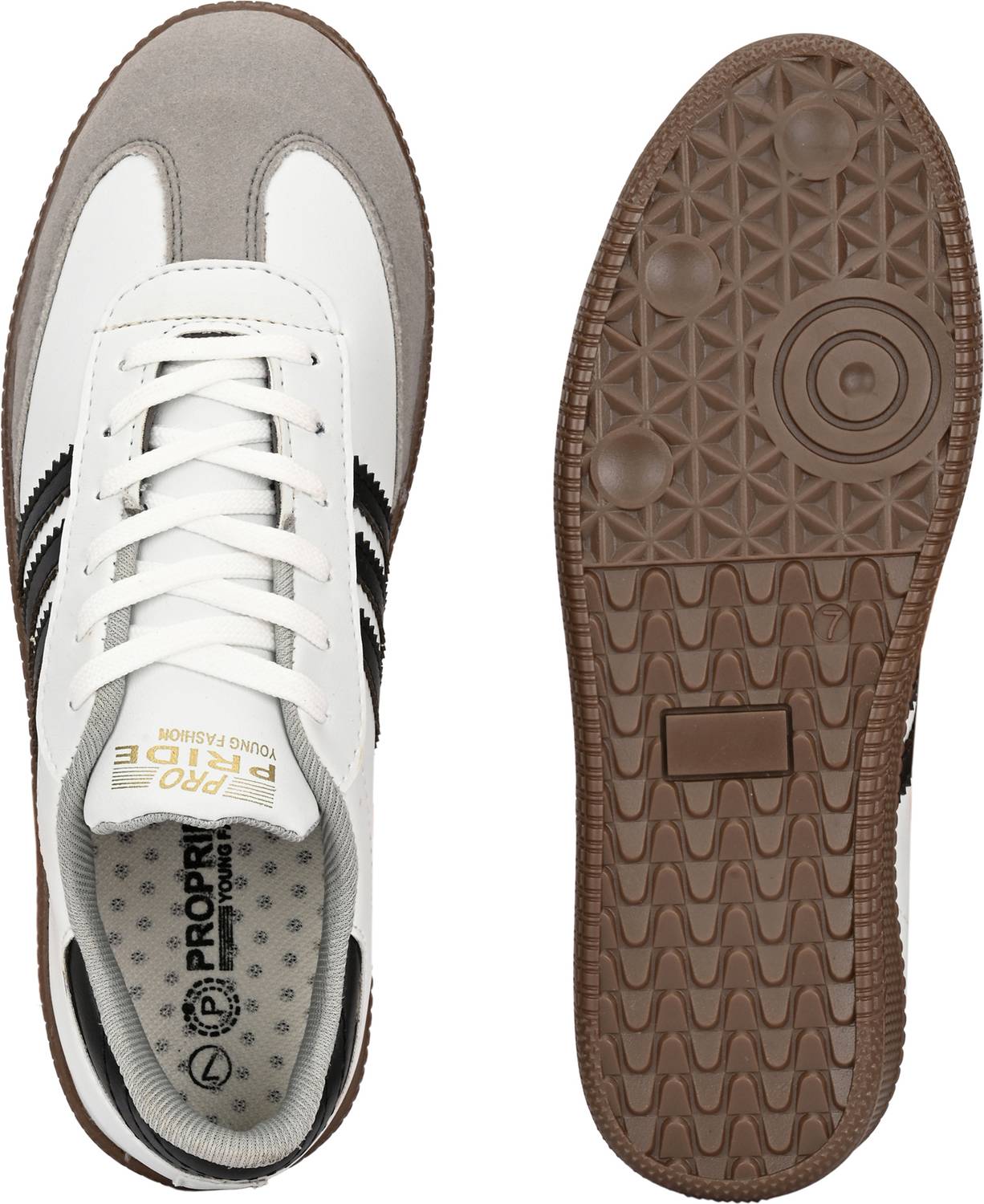 PROPRIDE Young Fashion Sneakers for Men, Black - Image 3