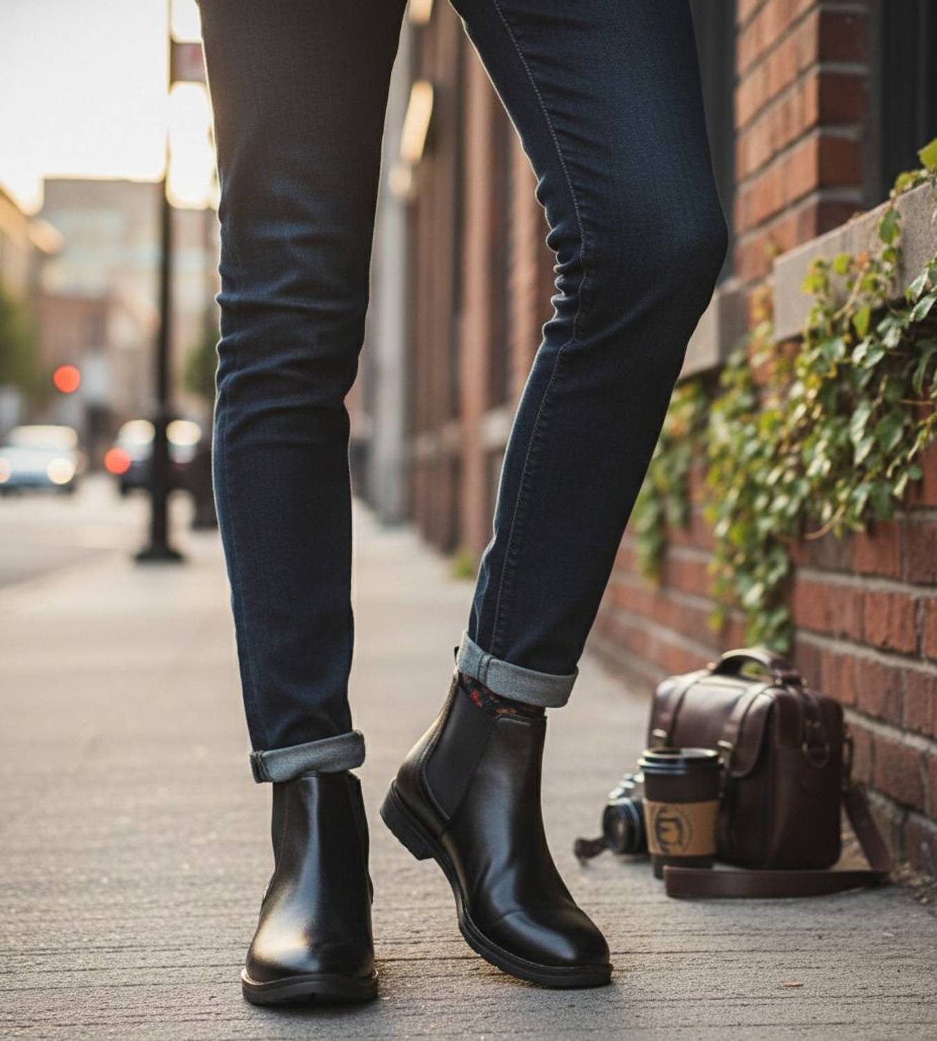 BRANDIGO Men's Synthetic Leather Chelsea Boots - Image 4