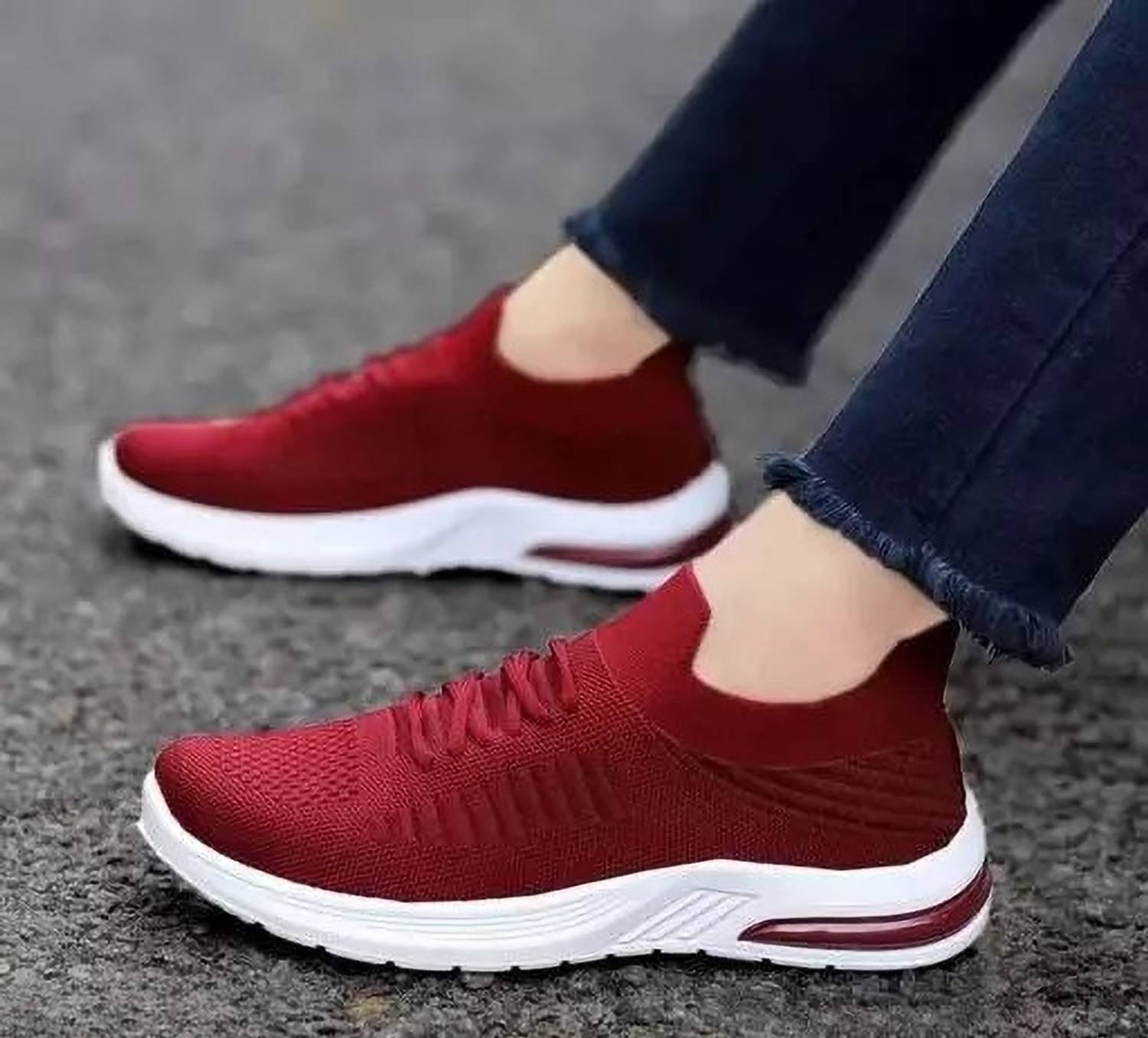 COOPERWINGS Running Shoes For Women (Red , 7)