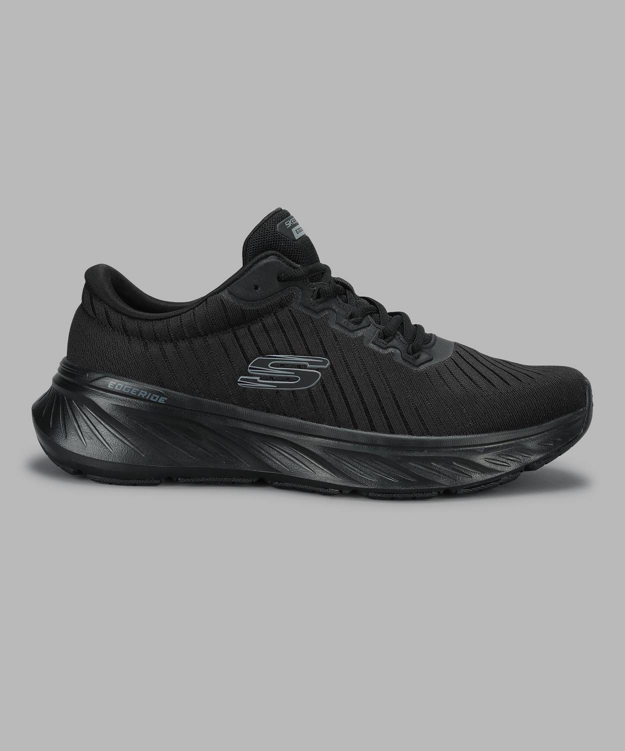 Skechers EDGERIDE Men's Black Running Shoes - Image 3