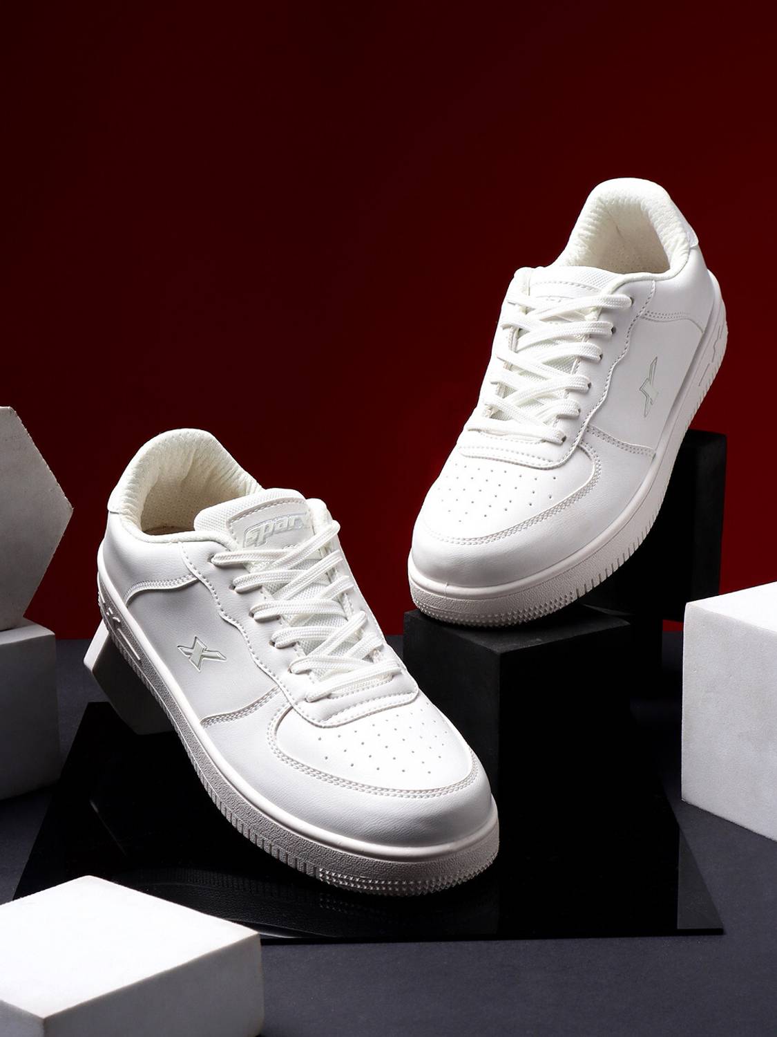 Sparx SM 1045 Men's White Sneakers - Image 1