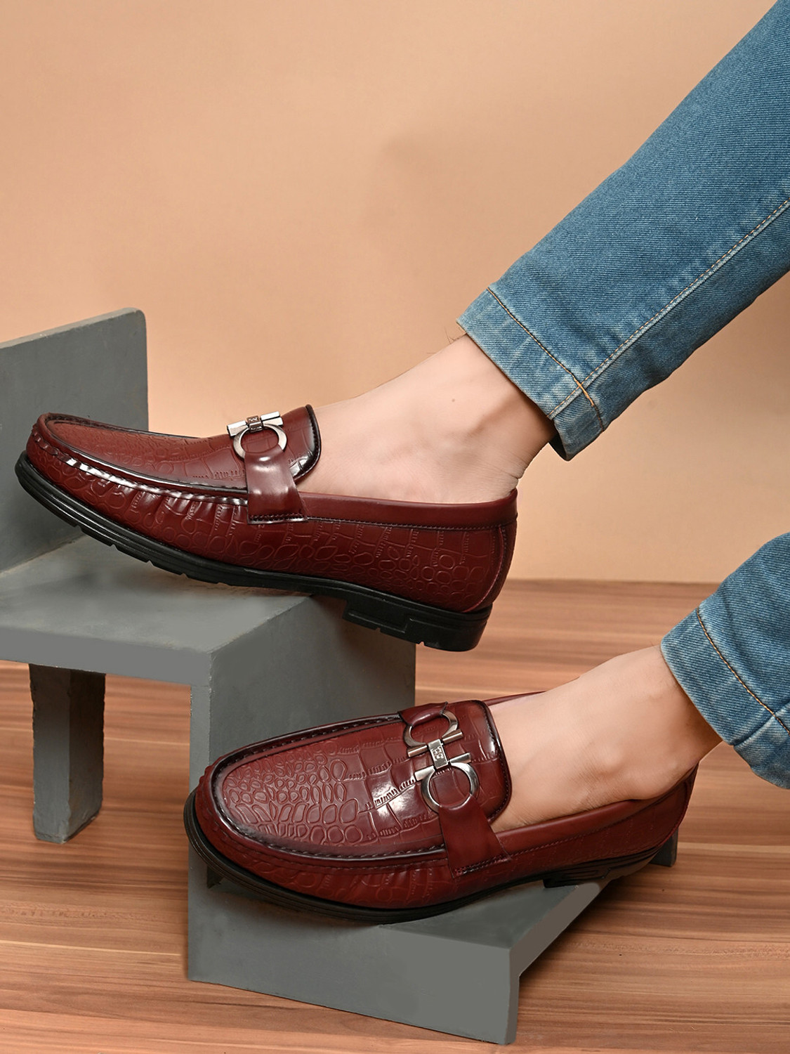 Image of SAN FRISSCO men cherry casual loafer shoes for men|office shoes|comfortable |slip on Loafers For Men