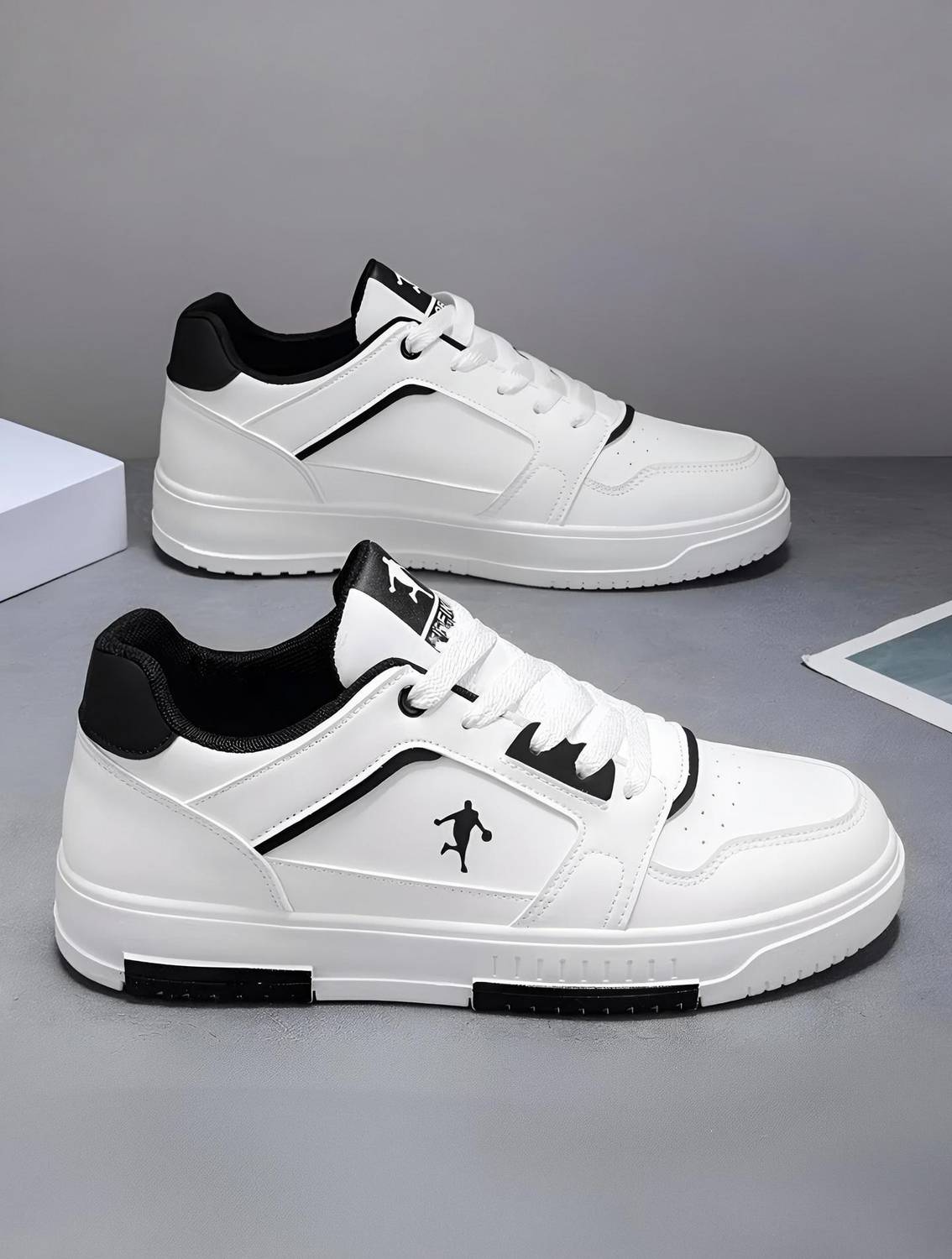 Pocy White Casual Sneakers for Men and Boys - Image 1