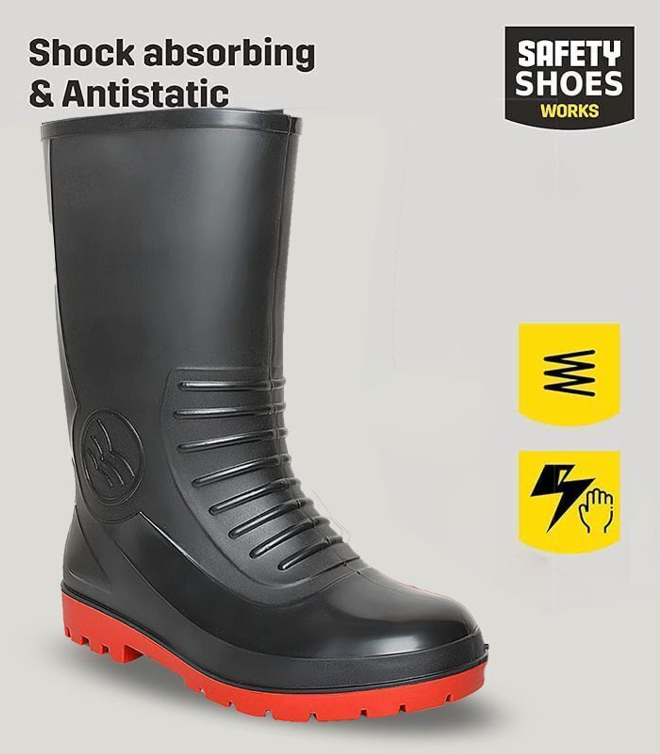 Image of Elecant PVC 10-inch Gumboots|| Oil and Water Resistant For Men