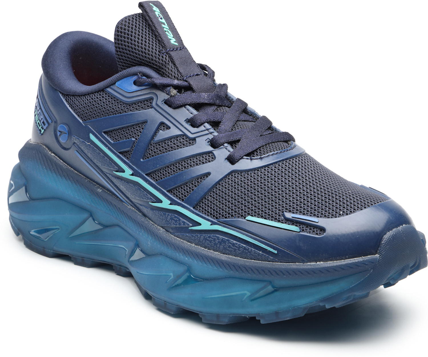 Image of action Athleo TURBO-2201 Lightweight Breathable Comfortable Sports Lace-Ups Running Shoes For Men