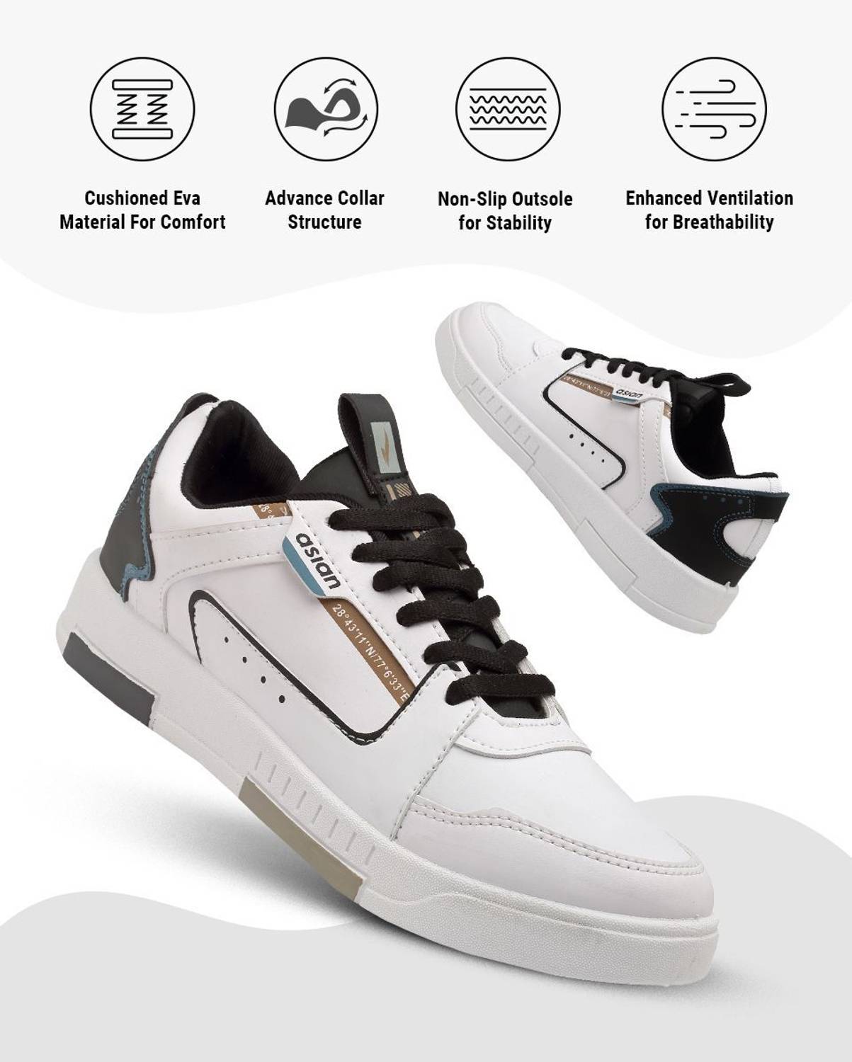 asian Tarzan-01 White Sneakers - Image 3