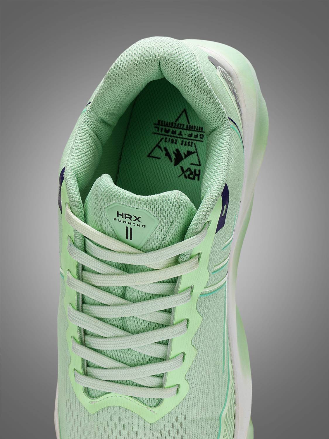 HRX by Hrithik Roshan Men's Green Sneakers - Image 3