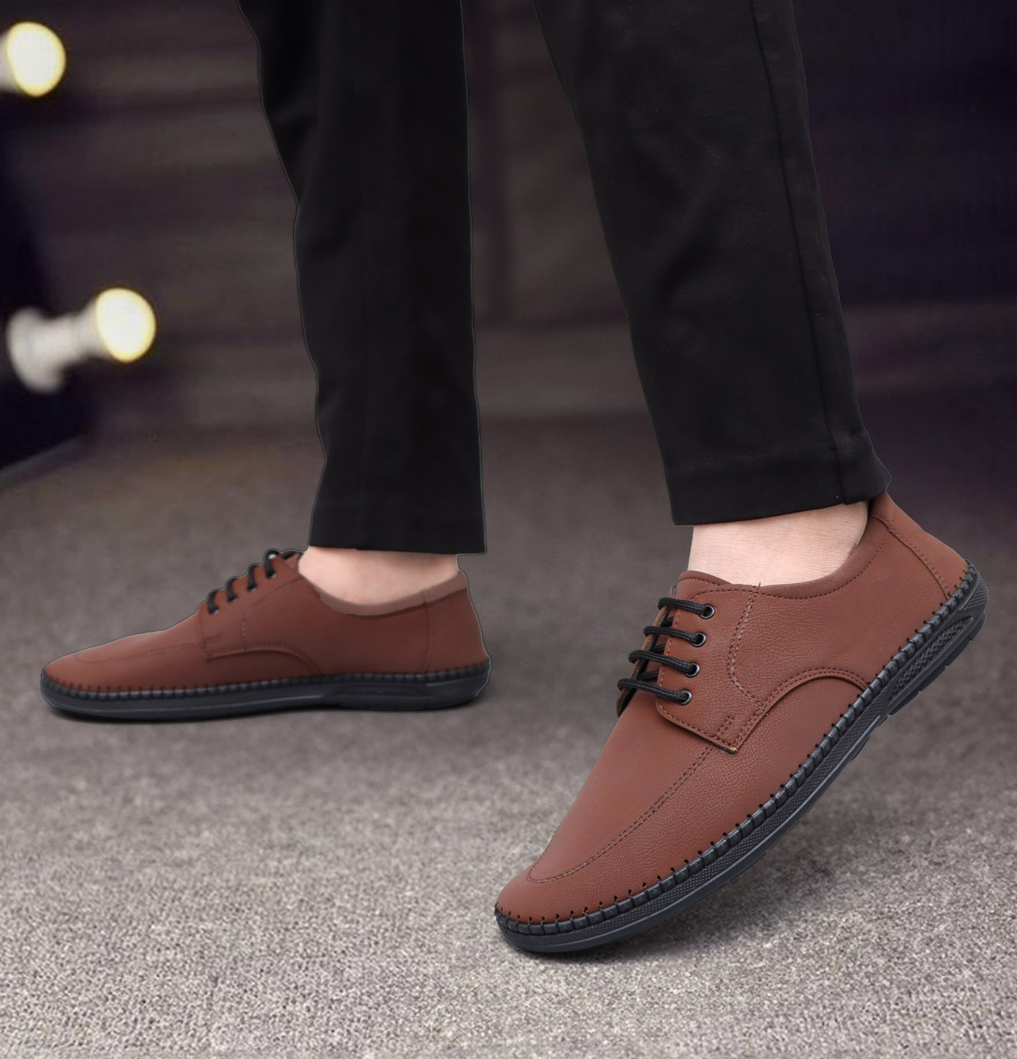 Image of DANWALK Stylish Lace-Up Shoes for Men | Daily, Party & Office Wear Corporate Casuals For Men