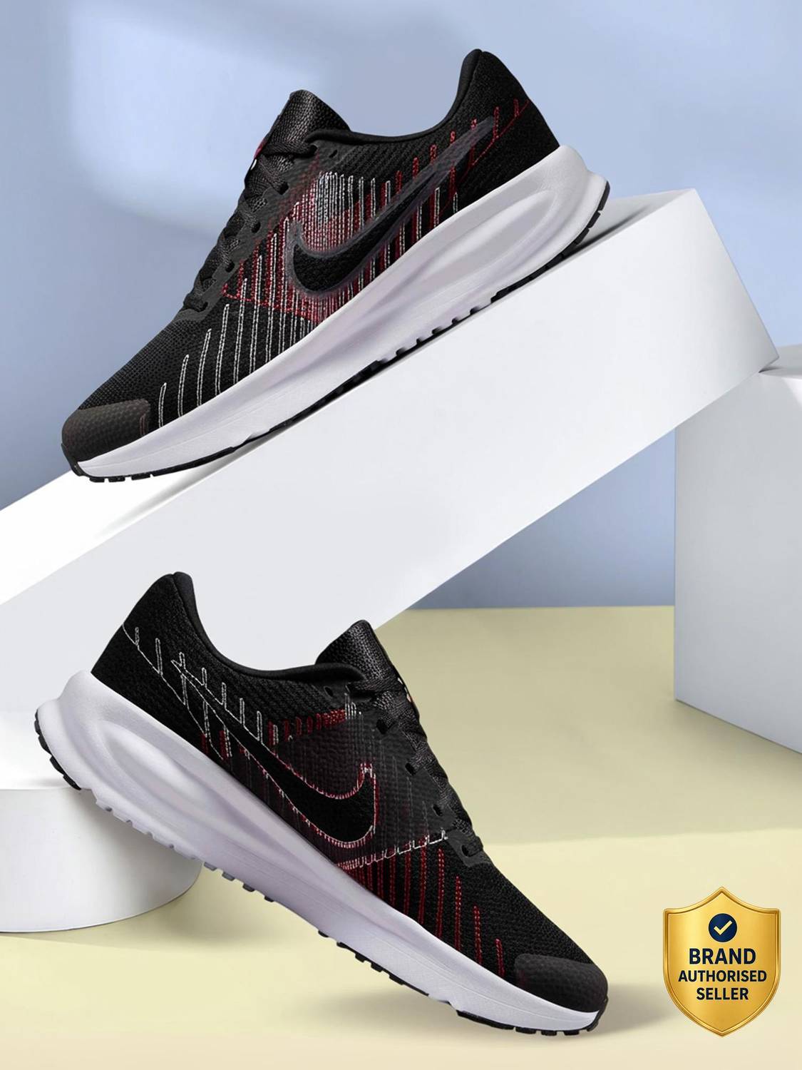 Nike Run Defy Black Running Shoes For Men