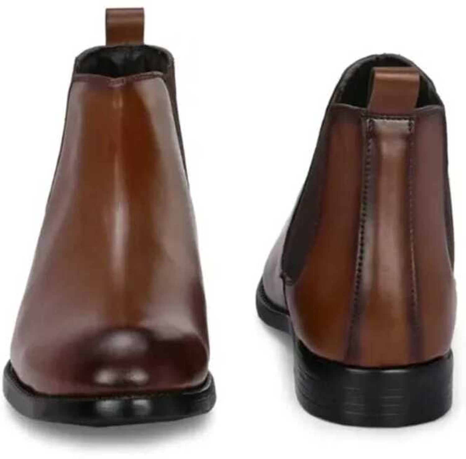 Image of LOOMOR Men Casual Comfortable Chelsea Slip-On Outdoor Synthetic Leather Boots For Men Boots For Men