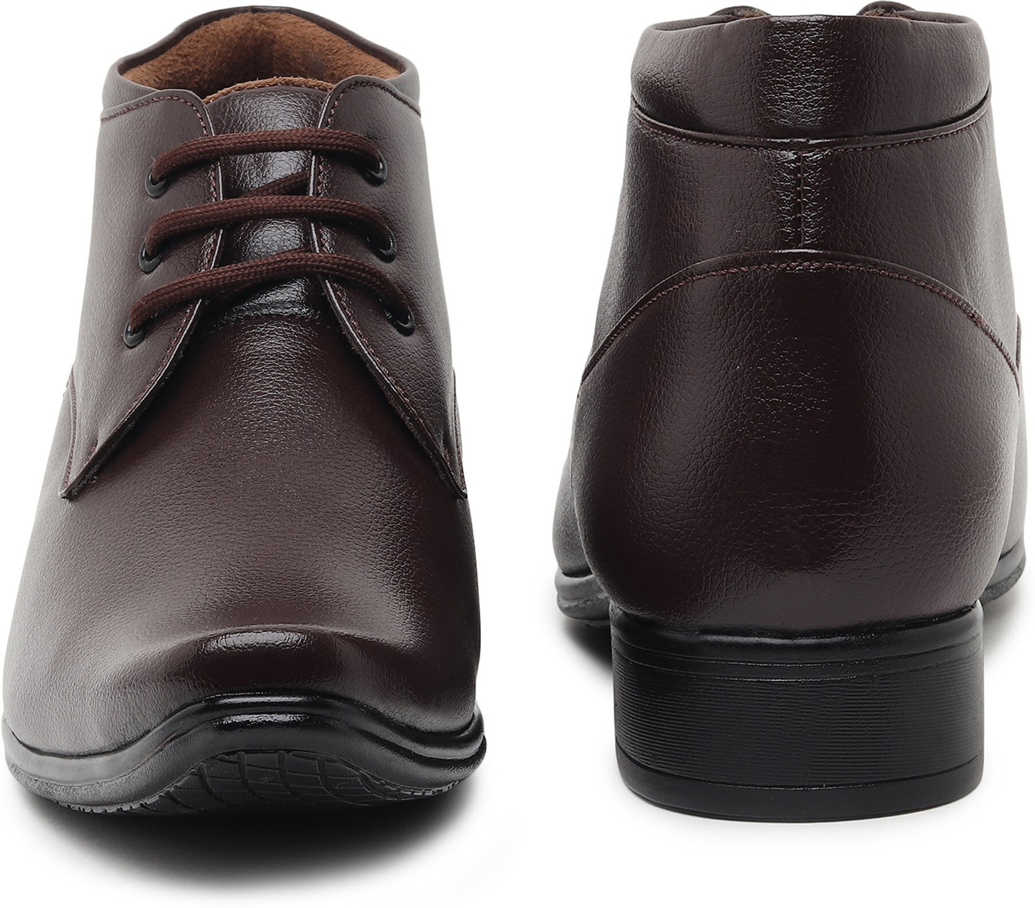 Image of Zixer Synthetic Leather Ankle Formal Shoes Men || Office Shoes For Men Stylish || Chukka Boots Men || Party Wear Long Shoes For Men Long Boots Lace Up For Men