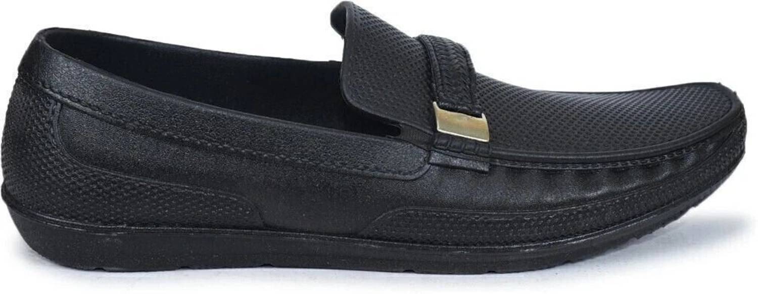 AJANTA Casual PVC Waterproof Loafers For Men Black - Image 5