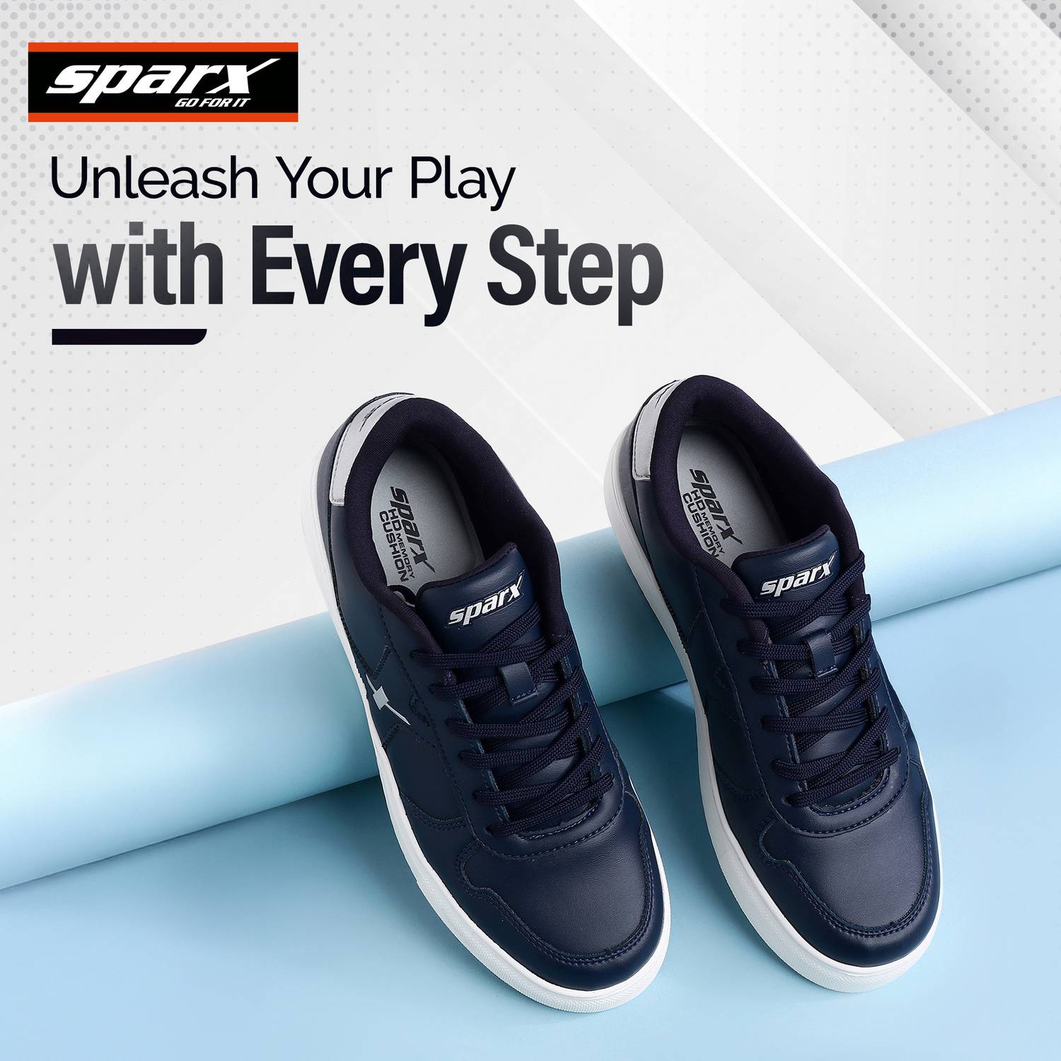Sparx SM 9065 Men's Blue Sneakers - Image 2