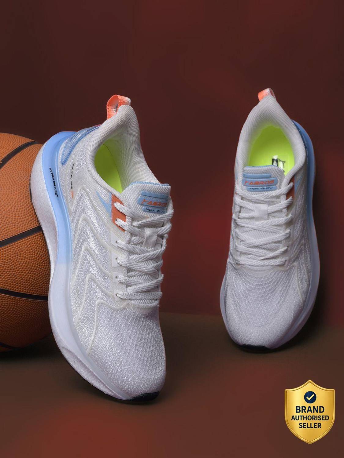 Abros CRYPTO White Running Shoes For Men - Image 1