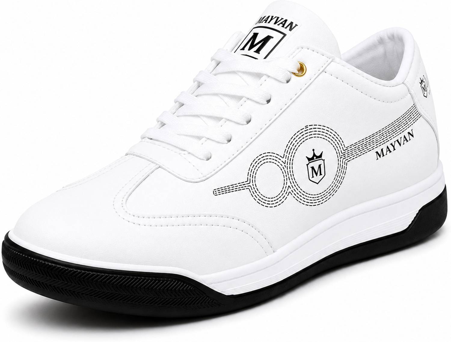 MAYVAN Crest Men's Black Casual Sneakers - Image 4