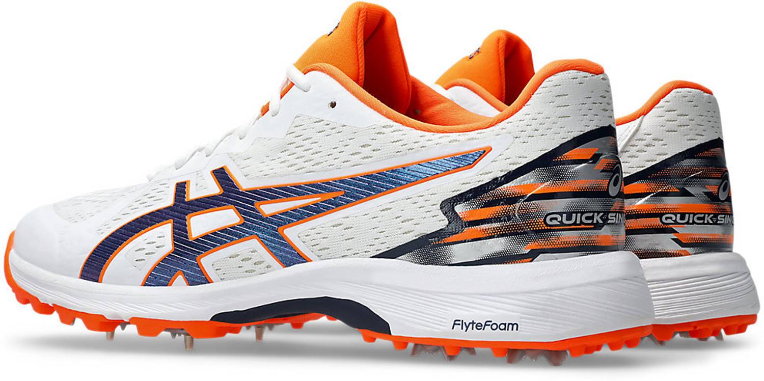 Asics QUICK SINGLE FF Cricket Shoes For Men White - Image 5