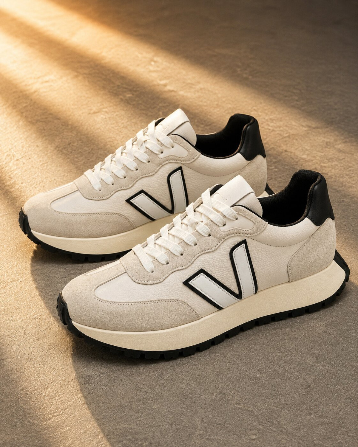 Image of ASTEROID Casual Styling with White Sneakers. Sneakers For Men