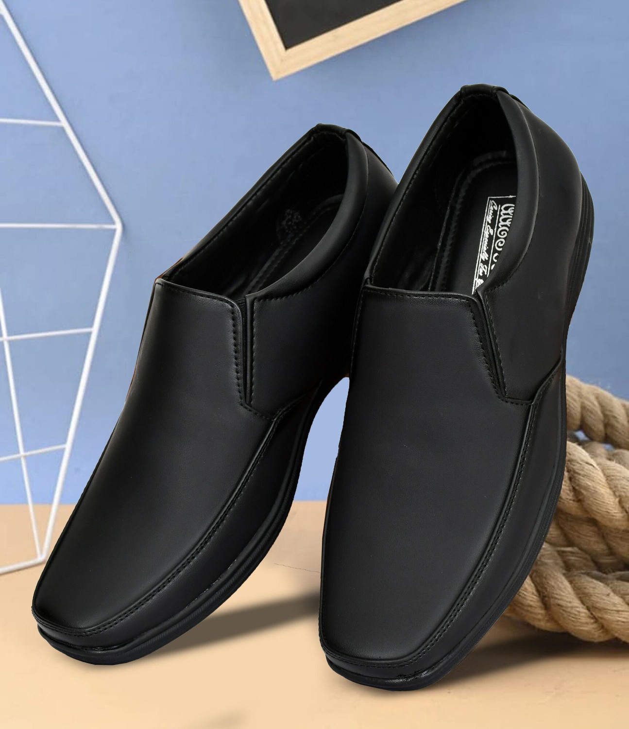 Image of Aaeshu AAESHU Men's Stylish Leather Slip-On Shoes | Casual & Formal Office Wear Slip On For Men