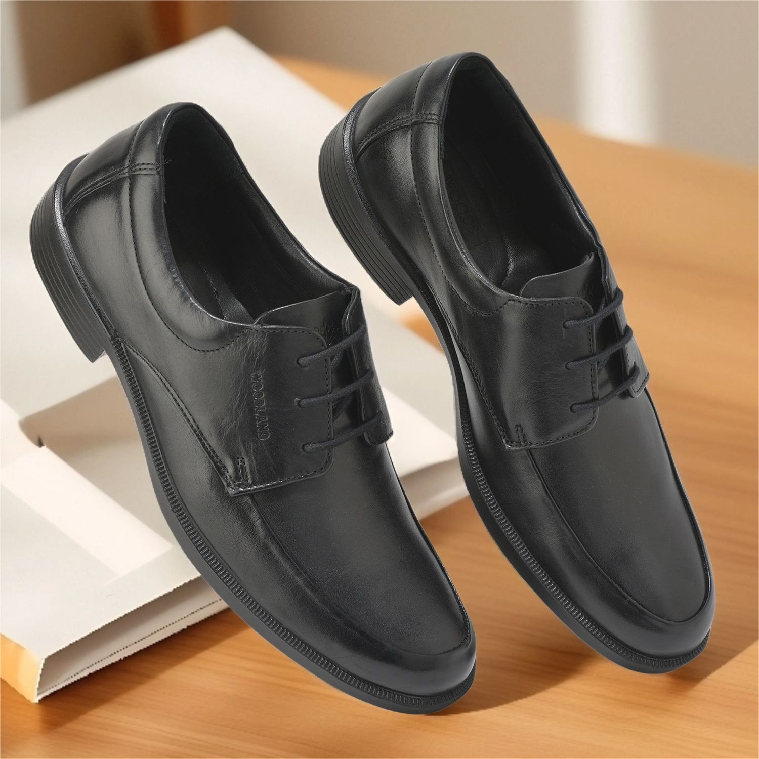 Image of WOODLAND Formal Office Wear Leather Premium Comfortable Lace Up For Men