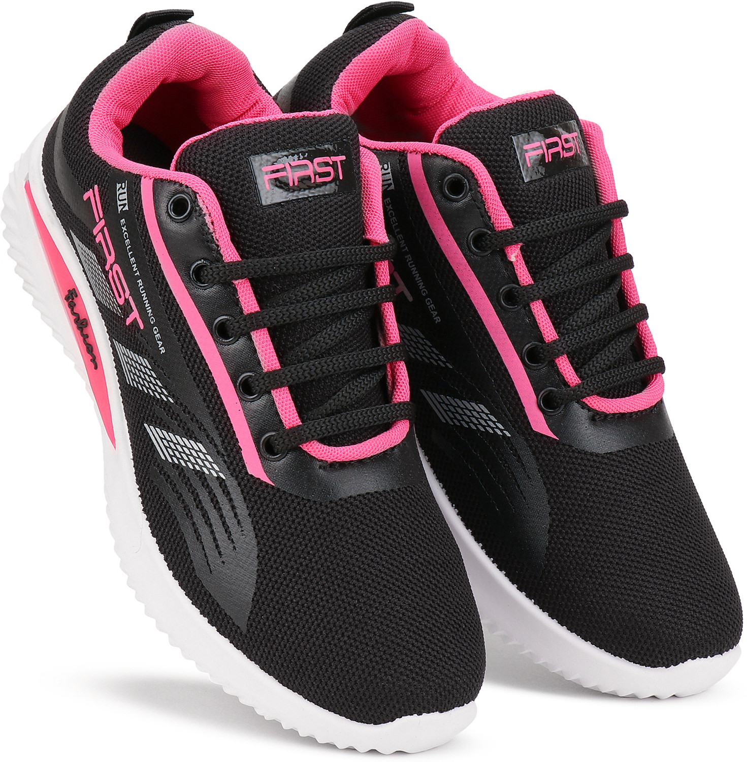 Image of World Wear Footwear Stylish Lightweight Sports Running Shoes for Women | Breathable Comfort Walking Shoes For Women (Black, 3)
