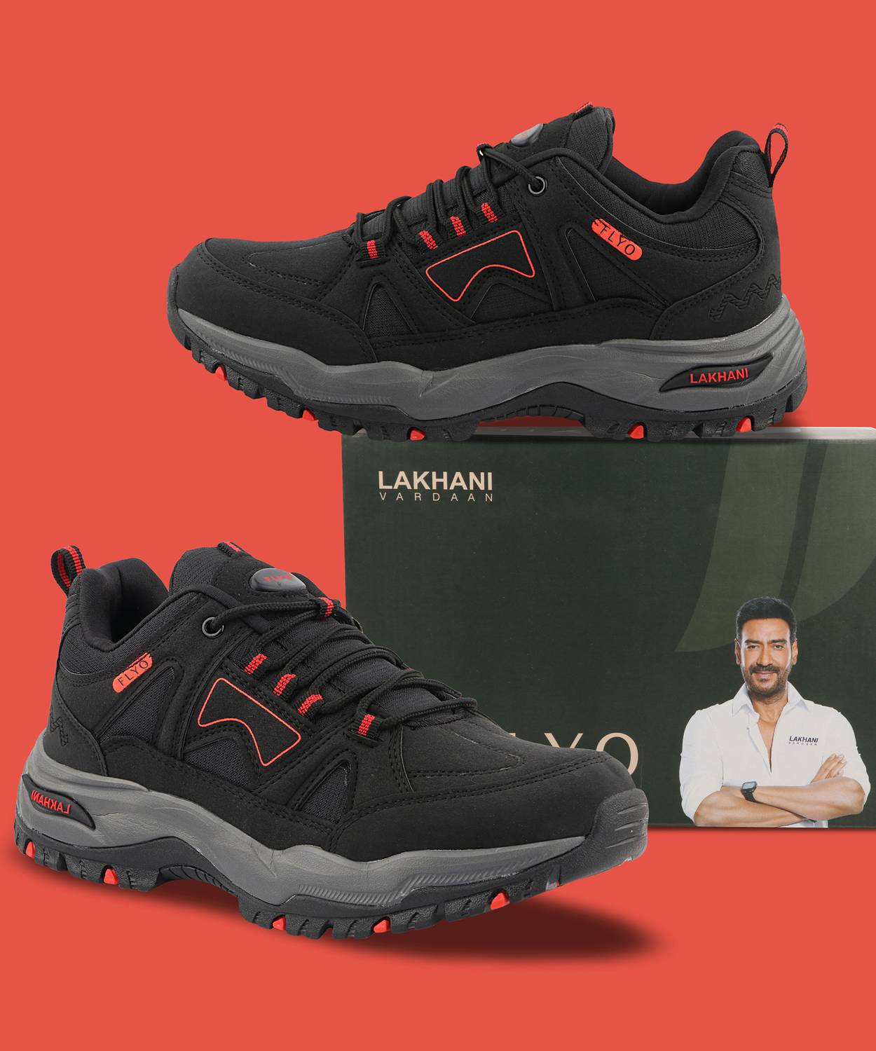 Lakhani Vardaan LKV175 Men's Black Gym Shoes - Image 1