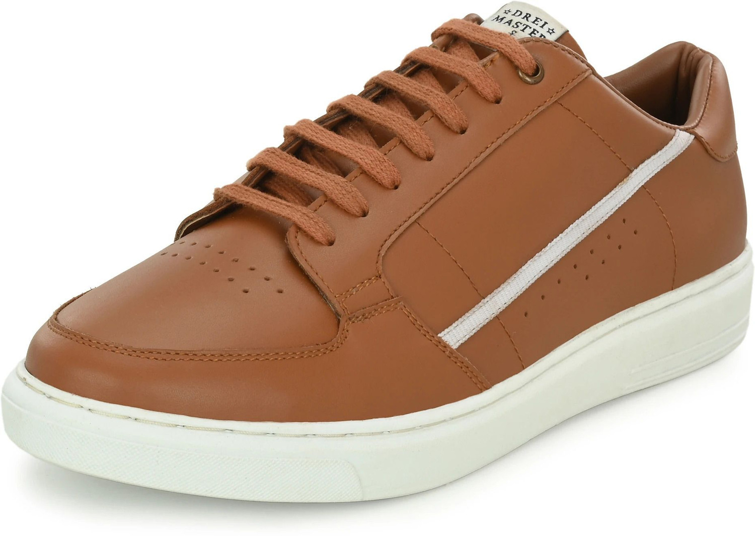 Image of AUSERIO Men's Leather Lace Up Sneaker Casual Shoes | Tan UK 10 (LS02) Sneakers For Men