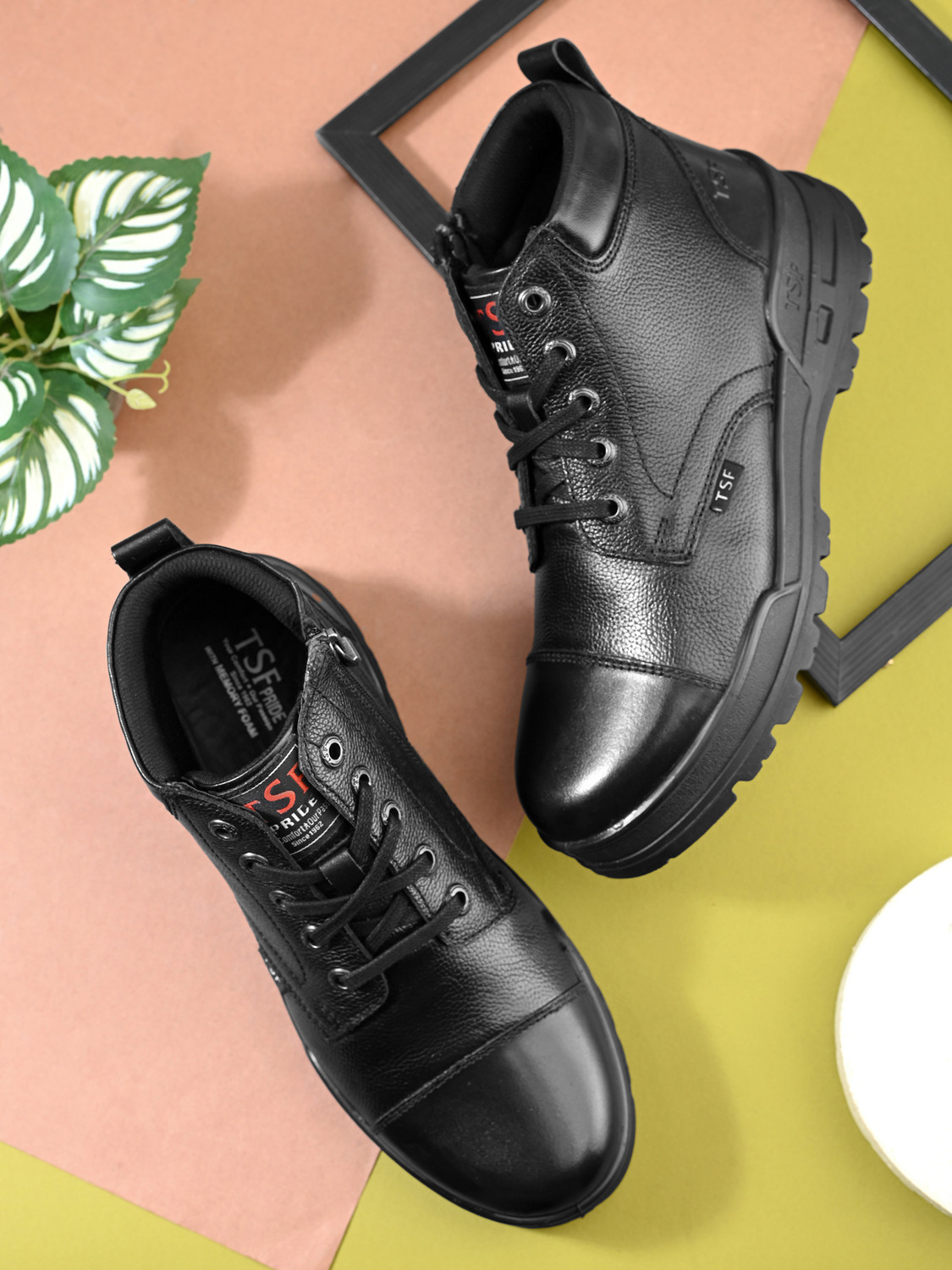 Image of TSF TSF GENUINE LEATHER LACE UP BOOT FOR MEN's Lace Up For Men