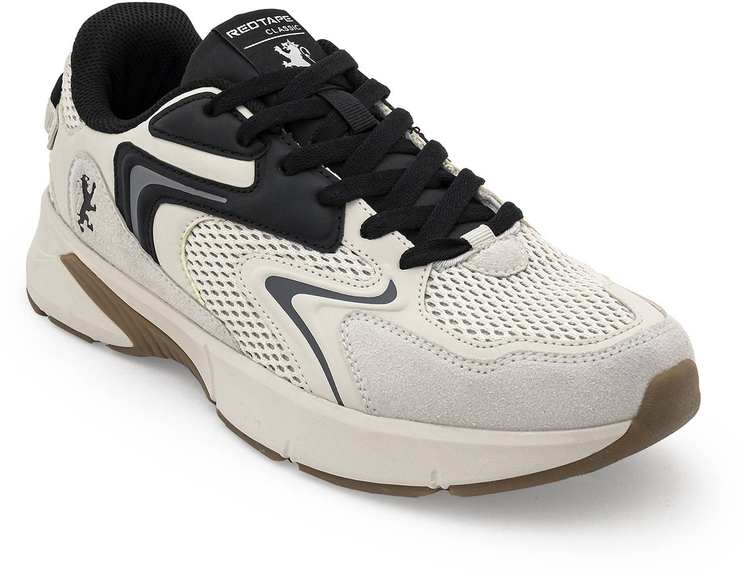 RED TAPE Low Cut Lifestyle Sneakers for Men in Beige Black