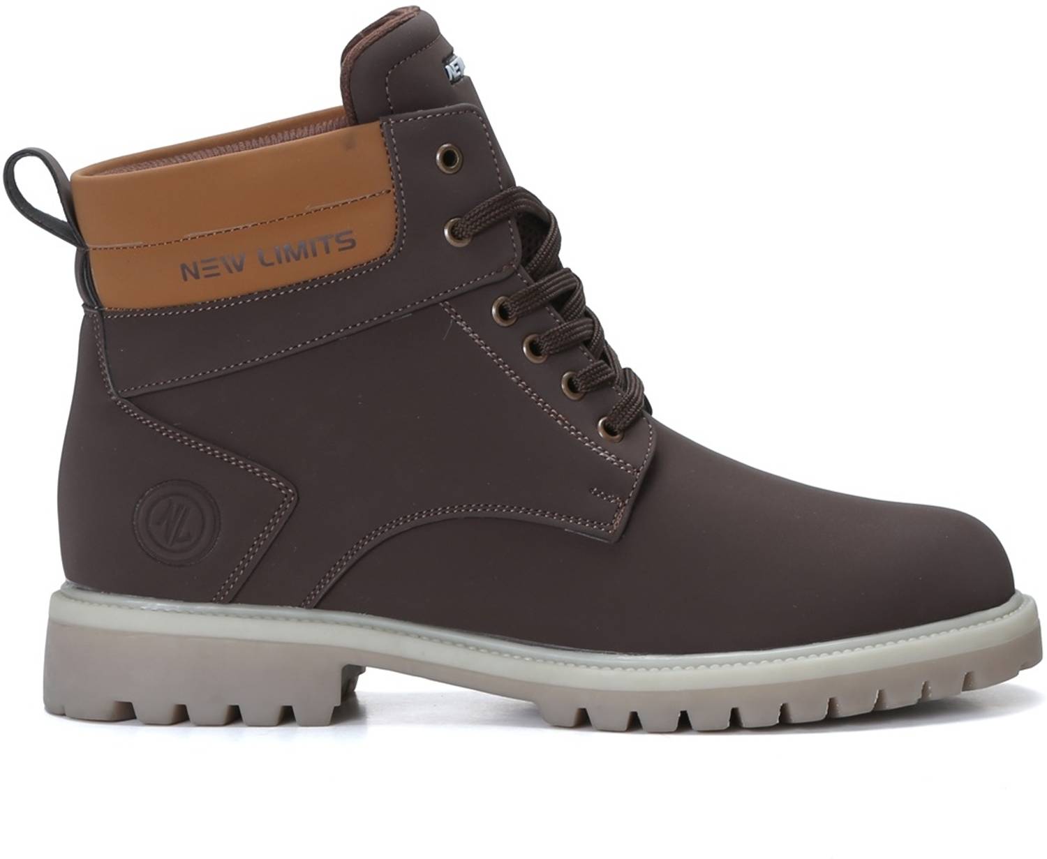 NEW LIMITS HUNK High Ankle Riding & Hiking Boots For Men Brown - Image 4