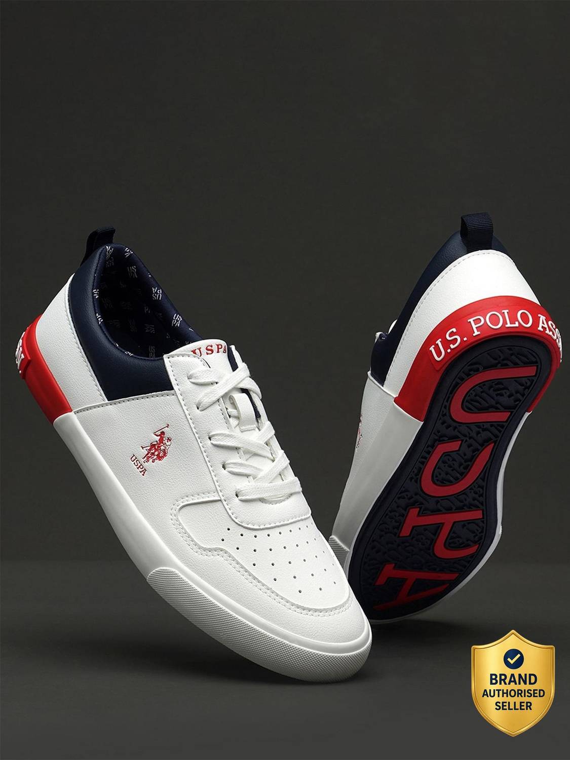 U.S. POLO ASSN. CLANAL 3.0 Men's White Sneakers - Image 1