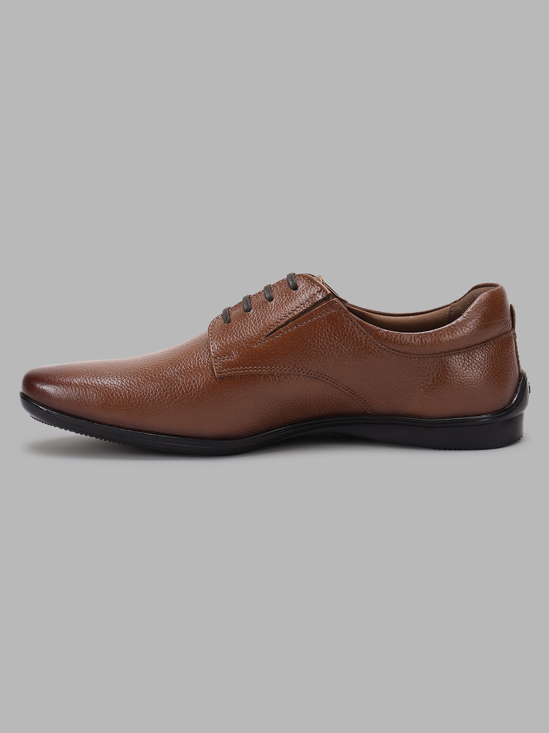 Image of LOUIS PHILIPPE Premium Leather Breathable Anti-Slip Flat Heel Formal Derby For Men