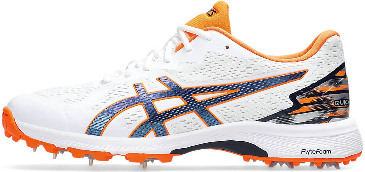Asics QUICK SINGLE FF Cricket Shoes For Men White - Image 3