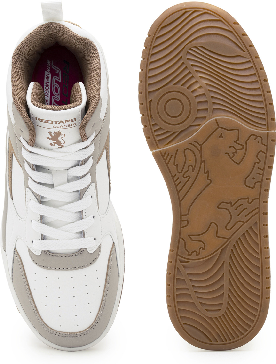 Image of RED TAPE Lifestyle Elevated Everyday Style Sneakers For Women (Beige, Brown, 7)